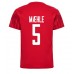 Cheap Denmark Joakim Maehle #5 Home Football Shirt World Cup 2022 Short Sleeve